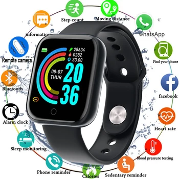 Y68 Smart Watch IP67 Waterproof Heart rate monitor fitness tracker Bluetooth 4.0 for IOS Android Smart Wristband Men Woman kids
Y68 Smart Watch IP67 Waterproof Heart rate monitor fitness tracker Bluetooth 4.0 for IOS Android Smart Wristband Men Woman kids