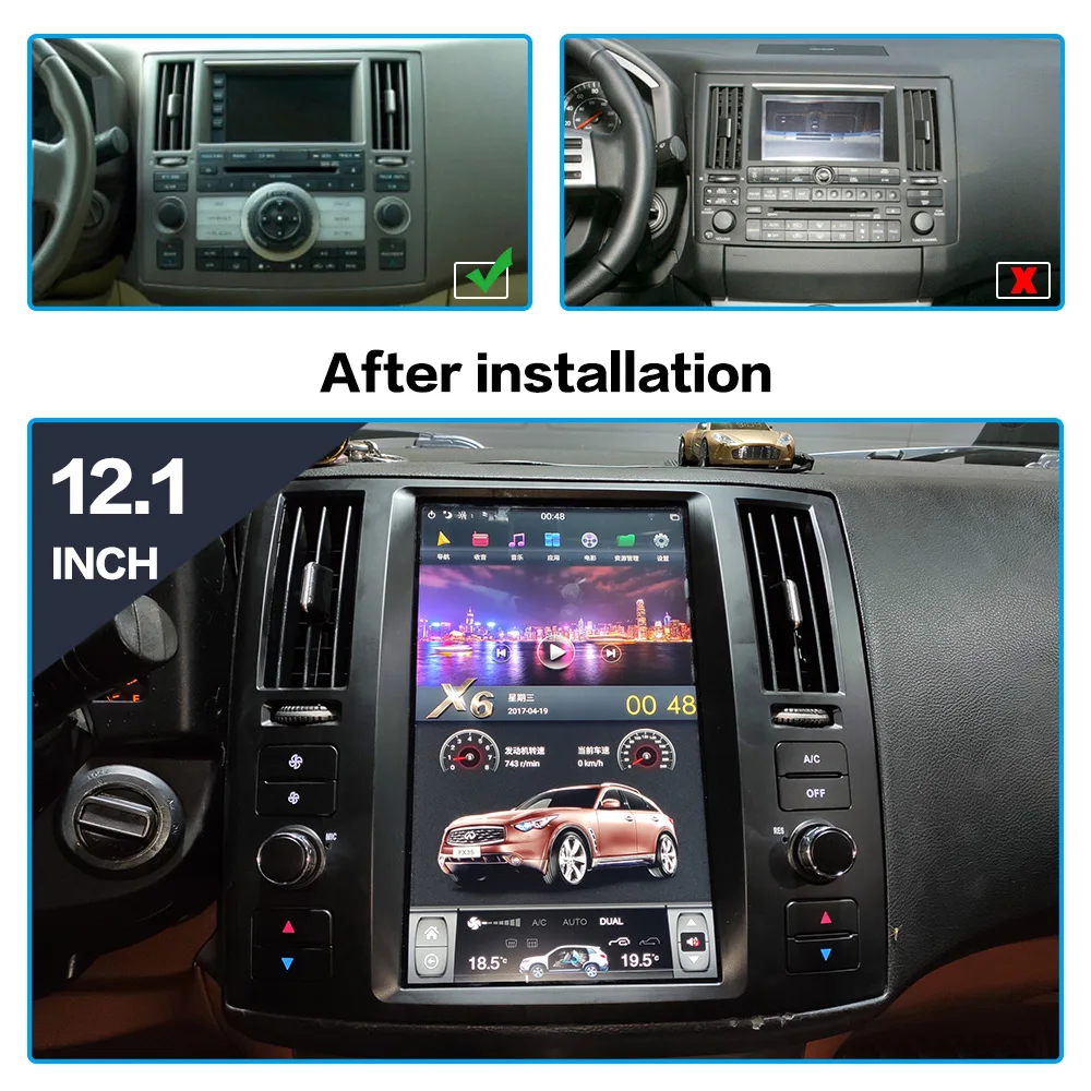 Автомобильный плеер AOTSR Tesla Android 9 PX6 для Infiniti FX35 FX45 2006 - 2009 Автомобильный GPS-навигатор DSP мультимедиа CarPlay автостерео
Автомобильный плеер AOTSR Tesla Android 9 PX6 для Infiniti FX35 FX45 2006 - 2009 Автомобильный GPS-навигатор DSP мультимедиа CarPlay автостерео