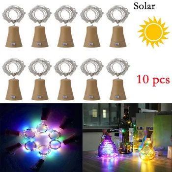 Solar Powered LED Starry String Lights 20leds Wine Bottle Cork Shaped Night Fairy Lights Waterproof For Garden Wedding Decor
Solar Powered LED Starry String Lights 20leds Wine Bottle Cork Shaped Night Fairy Lights Waterproof For Garden Wedding Decor