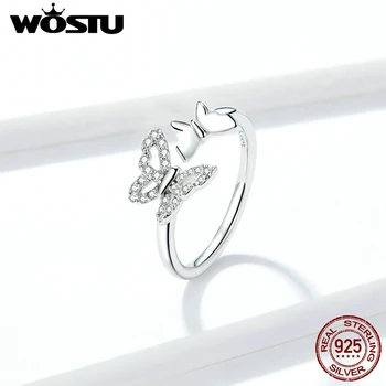 WOSTU Signet Ring 925 Sterling Silver Flying Butterflies Open Adjustable Finger Rings for Women 2020 New Jewelry FNR141
WOSTU Signet Ring 925 Sterling Silver Flying Butterflies Open Adjustable Finger Rings for Women 2020 New Jewelry FNR141