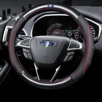 Car Carbon Fiber Leather Steering Wheel Covers Interior Accessories 38cm for Ford Escape Ranger Fiesta Focus Everest Car Styling
Car Carbon Fiber Leather Steering Wheel Covers Interior Accessories 38cm for Ford Escape Ranger Fiesta Focus Everest Car Styling