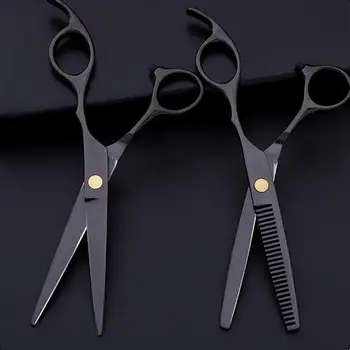 2 pcs/set Electroplating Black Hairdressing Scissors Professional Barber Scissors Set Hair Cutting Shears Scissor Haircut
2 pcs/set Electroplating Black Hairdressing Scissors Professional Barber Scissors Set Hair Cutting Shears Scissor Haircut