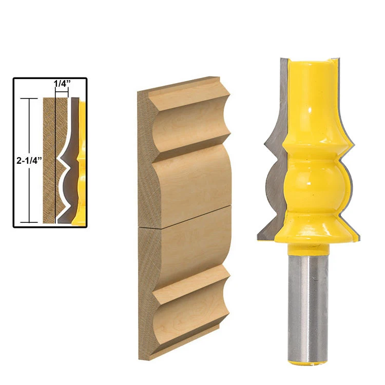 1pc 1/2" Shank Large Reversible Crown Molding Router Bit Line knife Woodworking cutter Tenon Cutter for Woodworking Tools
1pc 1/2" Shank Large Reversible Crown Molding Router Bit Line knife Woodworking cutter Tenon Cutter for Woodworking Tools