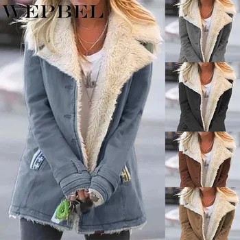 WEPBEL Women New Autumn Winter Warm Full Sleeve Parka Coat Jacket Thick Fur Casual Fashion Ladies Long Parkas 
WEPBEL Women New Autumn Winter Warm Full Sleeve Parka Coat Jacket Thick Fur Casual Fashion Ladies Long Parkas