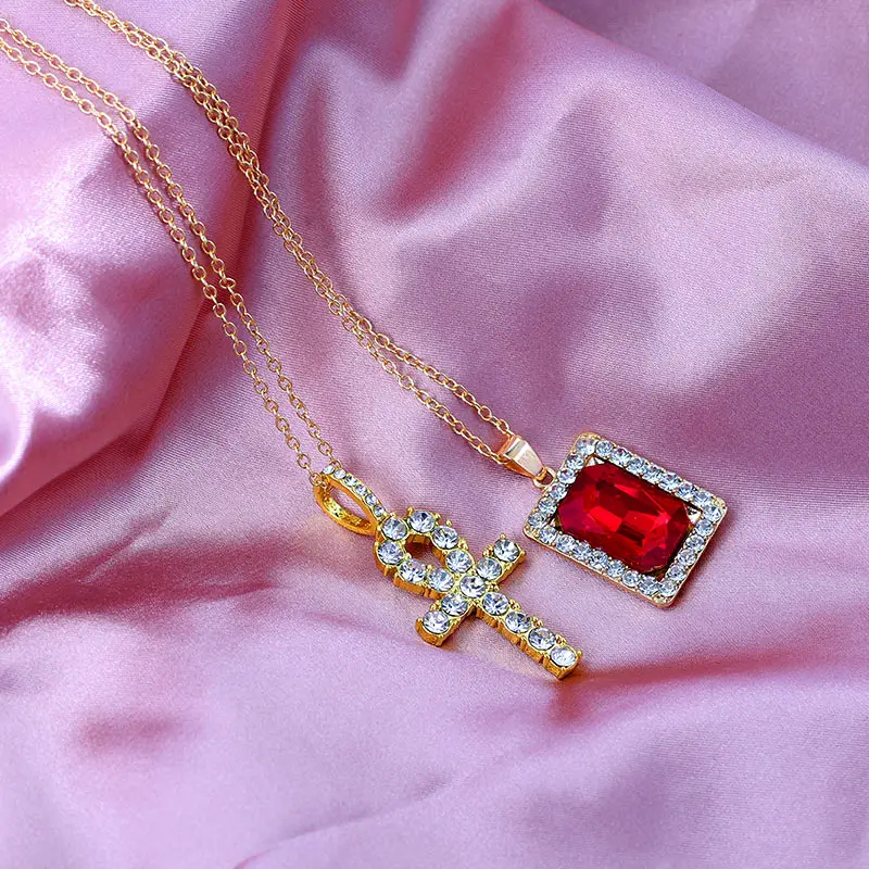 JJFOUCS Multi-layer Crystal Cross Square Pendant Necklace for Women Gold Color Chain Choker Necklace Geometric Bohemian Jewelry
JJFOUCS Multi-layer Crystal Cross Square Pendant Necklace for Women Gold Color Chain Choker Necklace Geometric Bohemian Jewelry