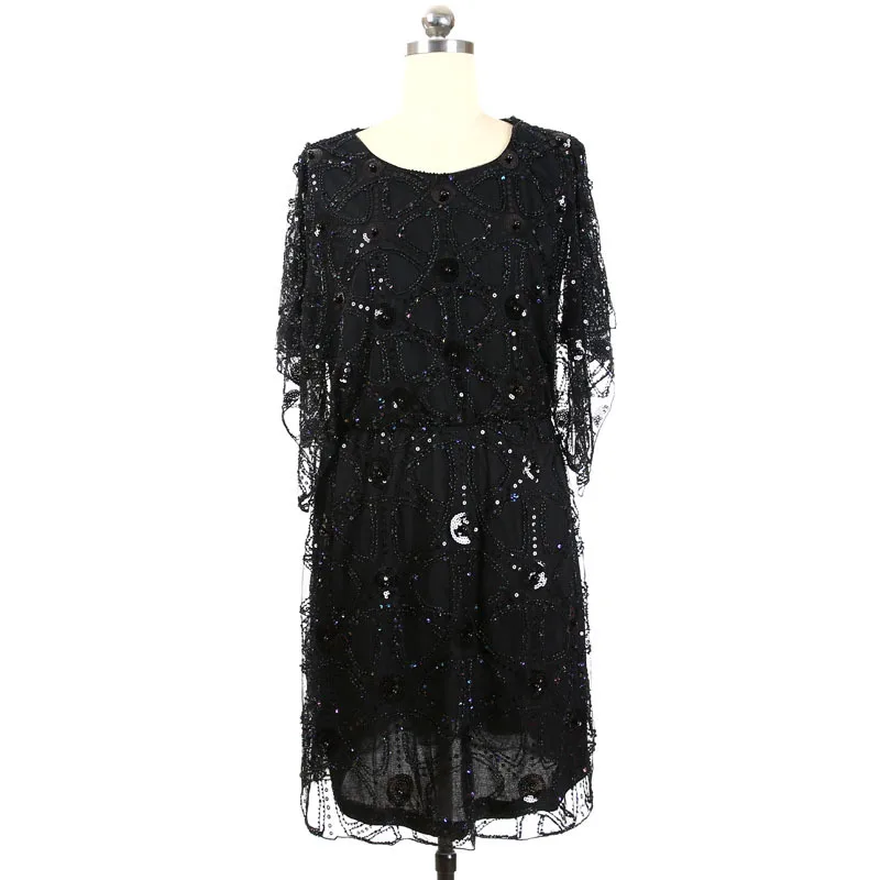 2019 Spring And Summer New Style Debutante Elegant Industrial Sequin Embroided Dress Black And White with Pattern Elastic Waist
2019 Spring And Summer New Style Debutante Elegant Industrial Sequin Embroided Dress Black And White with Pattern Elastic Waist