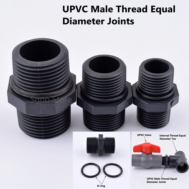 1/4"~1" Male Thread Equal Diameter Joints Garden Irrigation UPVC Nipple Connector Fish Tank Garden Irrigation Adapter Pipe Joint
1/4"~1" Male Thread Equal Diameter Joints Garden Irrigation UPVC Nipple Connector Fish Tank Garden Irrigation Adapter Pipe Joint