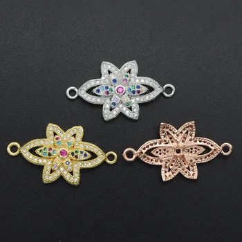 30x16mm 100% CZ Zircon DIY Jewelry Flower Rainbow Connectors Charm Wholesale Fashion Jewelry Accessories Bulk Order Discounts
30x16mm 100% CZ Zircon DIY Jewelry Flower Rainbow Connectors Charm Wholesale Fashion Jewelry Accessories Bulk Order Discounts