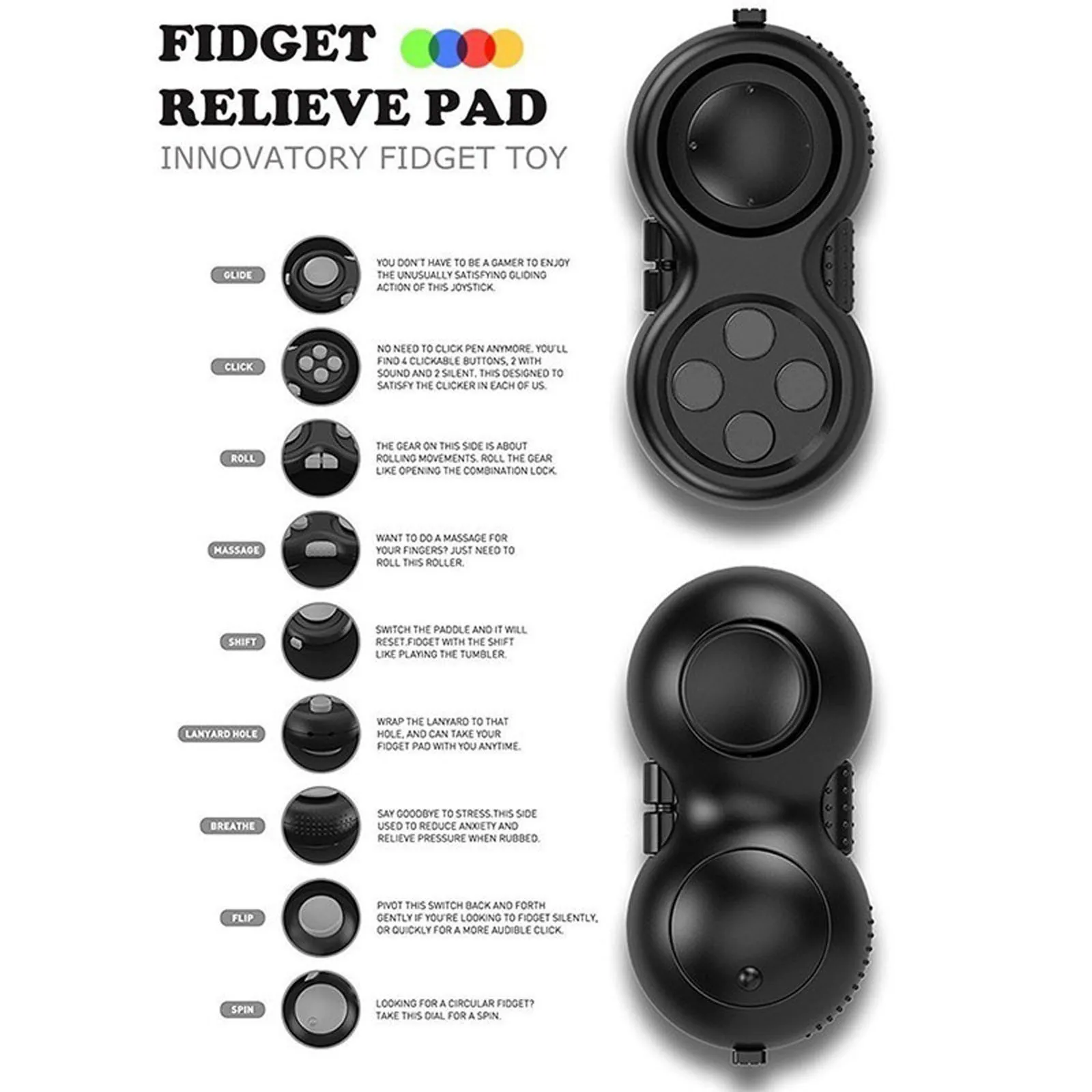 Antystresowa zabawka Fidget pad - wyciszenie na wyciągnięcie ręki - Wianko - 11