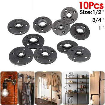 10Pcs 1/2" 3/4" 1" Malleable Threaded Floor Flange Iron Bass Pipe Wall Mount Hanger DN15 DN20 DN25 Hardware Tool Buisleidingen
10Pcs 1/2" 3/4" 1" Malleable Threaded Floor Flange Iron Bass Pipe Wall Mount Hanger DN15 DN20 DN25 Hardware Tool Buisleidingen
