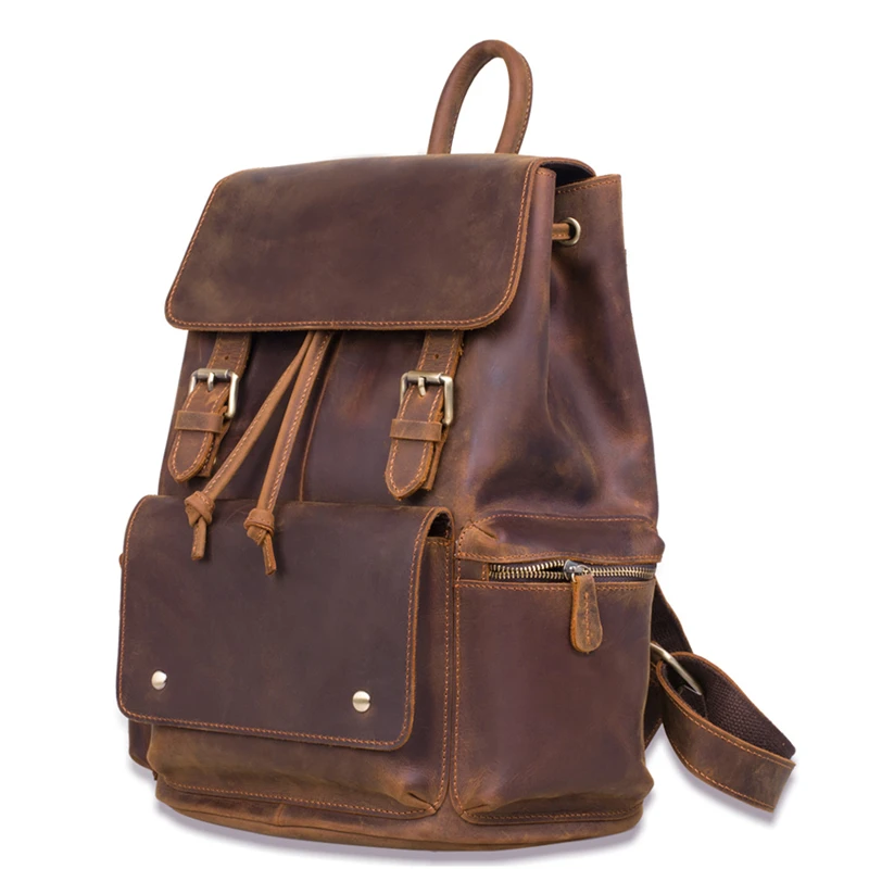 Cowhide Backpack 100% Genuine Leather Backpack Handamade Vintage Designer Flap Daypack Male Classic Man Women Travel Shoulder
Cowhide Backpack 100% Genuine Leather Backpack Handamade Vintage Designer Flap Daypack Male Classic Man Women Travel Shoulder