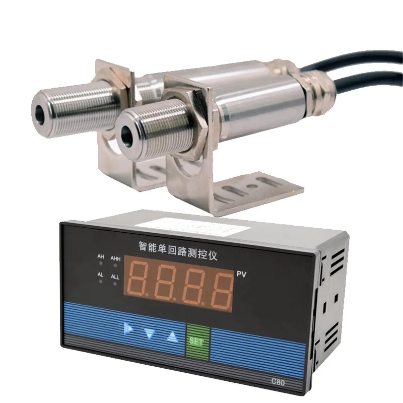 Online infrared thermometer non-contact IR temperature sensor Temp measuring 4-20mA output with display for industrial
Online infrared thermometer non-contact IR temperature sensor Temp measuring 4-20mA output with display for industrial