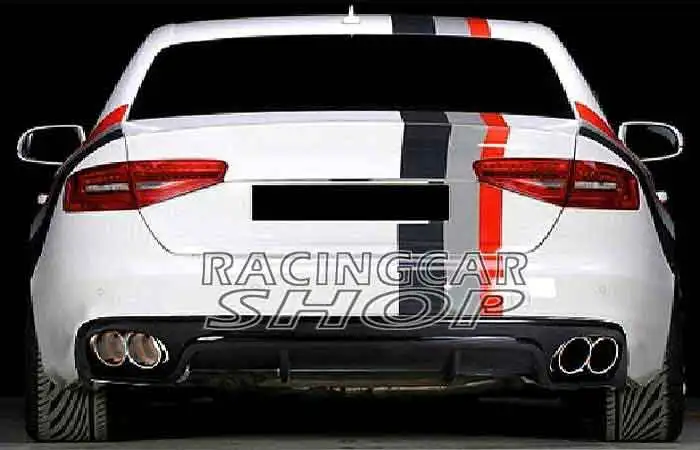 R STYLE Carbon Fiber Rear Diffuser Spoiler For AUDI A4 A4L B9 2013UP