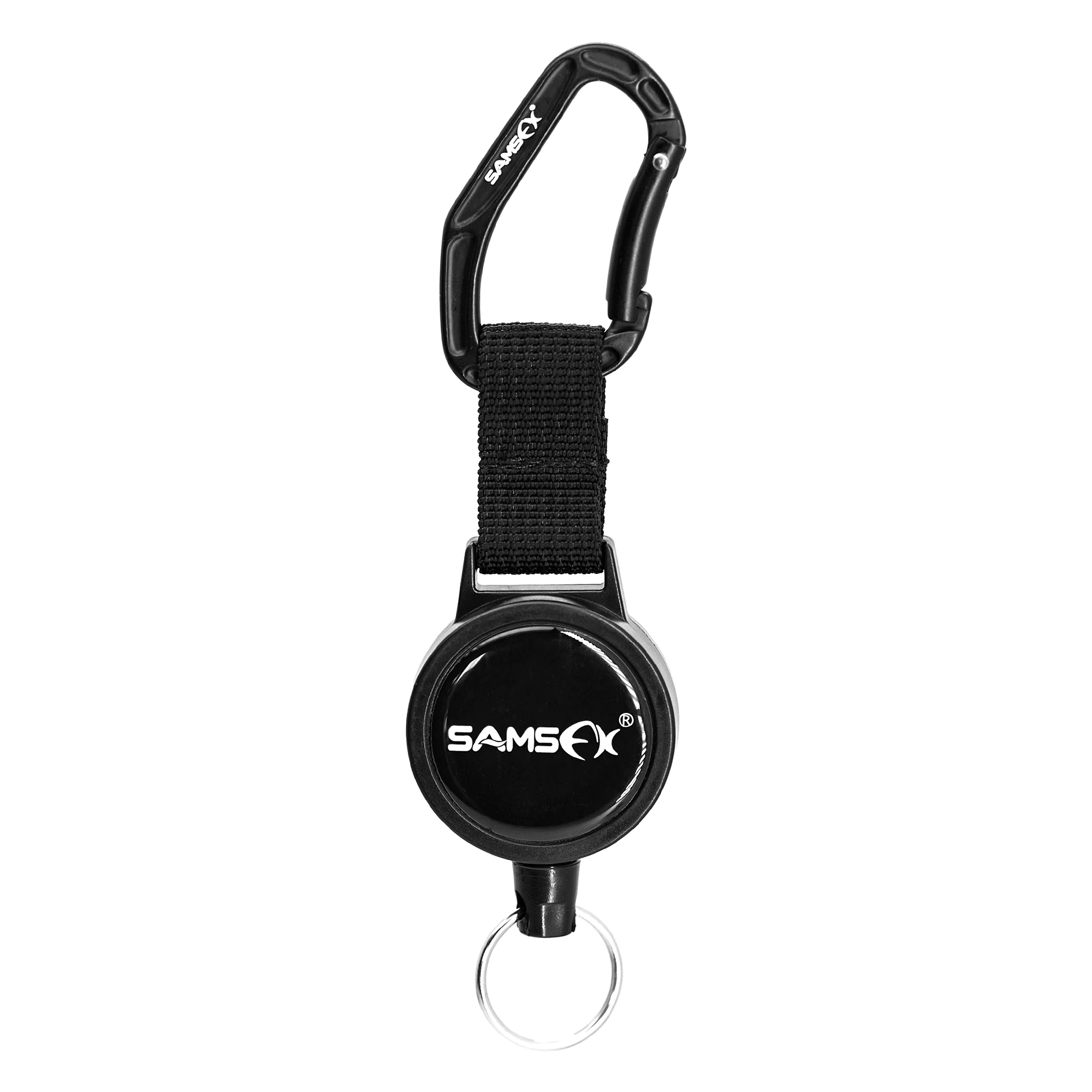 

SAMSFX Retractable Key Chain Reel Badge Holder Fly Fishing Zinger Retractor with Quick Release Spring Clip Fishing Accessories