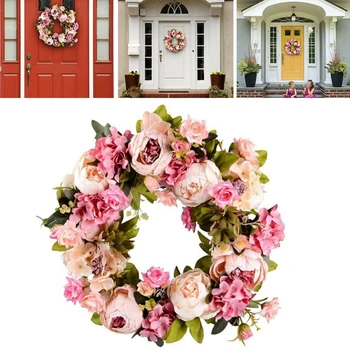 1XArtificial Flower Wreath Peony Wreath - 40CM Door Wreath Spring Wreath For Weddings,stages,parlours,bedrooms,offices,hotel
1XArtificial Flower Wreath Peony Wreath - 40CM Door Wreath Spring Wreath For Weddings,stages,parlours,bedrooms,offices,hotel