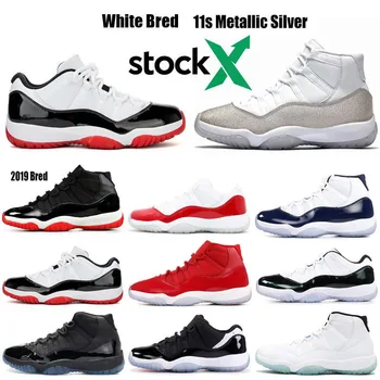 

Stock X Bred 2020 withe bred 11 metallic silver Concord 23 45 Cap and Gown Gamma Blue Win Like 82 96 basketball shoes