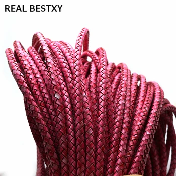 2m/lot approx: 6mm pink Braided Leather Cord Findings Bracelets Accessories Genuine Leather Rope For DIY Bracelet Jewelry Making
2m/lot approx: 6mm pink Braided Leather Cord Findings Bracelets Accessories Genuine Leather Rope For DIY Bracelet Jewelry Making