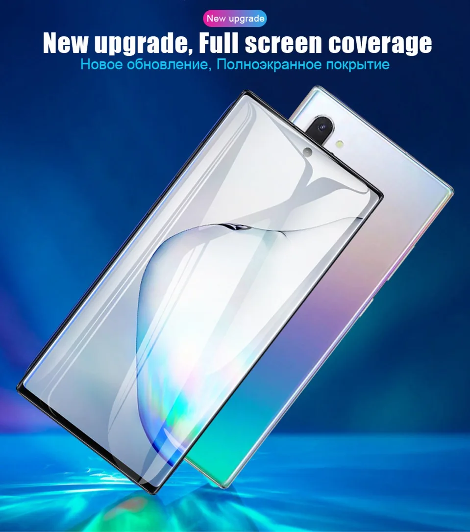 3D Tempered Glass For Samsung Galaxy Note 10 Plus Note10 5G Curved Screen Protective Glass For Samsung Note 9 8 S8 S9 S10 Plus (2)