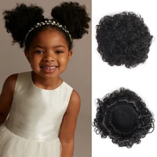 BUQI Synthetic Puff Afro Short Kinky Curly Chignon Hair Bun Drawstring Ponytail Wrap Hairpiece For Children Black
BUQI Synthetic Puff Afro Short Kinky Curly Chignon Hair Bun Drawstring Ponytail Wrap Hairpiece For Children Black