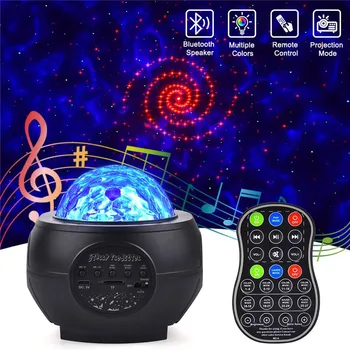 Hiyork Colorful LED Starry Sky Projector Blueteeth USB Gypsophila Watermark Projection Music Player Ocean Wave Projection Lamp
Hiyork Colorful LED Starry Sky Projector Blueteeth USB Gypsophila Watermark Projection Music Player Ocean Wave Projection Lamp