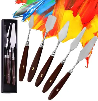LMDZ 5 Pcs Painting Knives Set, Spatula Palette Knife Painting Mixing Scraper,Painting Knife Set for Oil Painting Craft
LMDZ 5 Pcs Painting Knives Set, Spatula Palette Knife Painting Mixing Scraper,Painting Knife Set for Oil Painting Craft