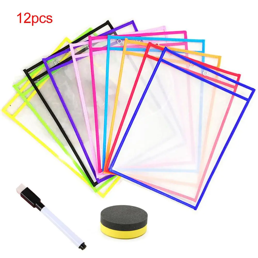 Dry Erase File Bag Children A4 Vertical Hanging Transparent Rewritable Bag PVC Environmental Protection Sewing Learning Bag Set
Dry Erase File Bag Children A4 Vertical Hanging Transparent Rewritable Bag PVC Environmental Protection Sewing Learning Bag Set
