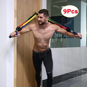 Yoga Belt Set Portable Practical 9pcs Colour Latex Fitness Equipments Elastic Rope Muscle Training Equipment Removable Puller
Yoga Belt Set Portable Practical 9pcs Colour Latex Fitness Equipments Elastic Rope Muscle Training Equipment Removable Puller