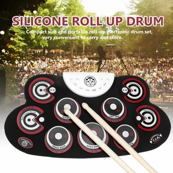 Foldable Drum Pad Kit with DrumSticks Foot Pedal Electronic Hand Roll Drum USB Percussion Instrument Set Silicone
Foldable Drum Pad Kit with DrumSticks Foot Pedal Electronic Hand Roll Drum USB Percussion Instrument Set Silicone