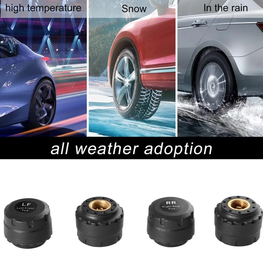 Plug & Play Wireless Tire Pressure Monitoring System with Plug-in Car Charger 4 External Sensor No LCD Screen
Plug & Play Wireless Tire Pressure Monitoring System with Plug-in Car Charger 4 External Sensor No LCD Screen