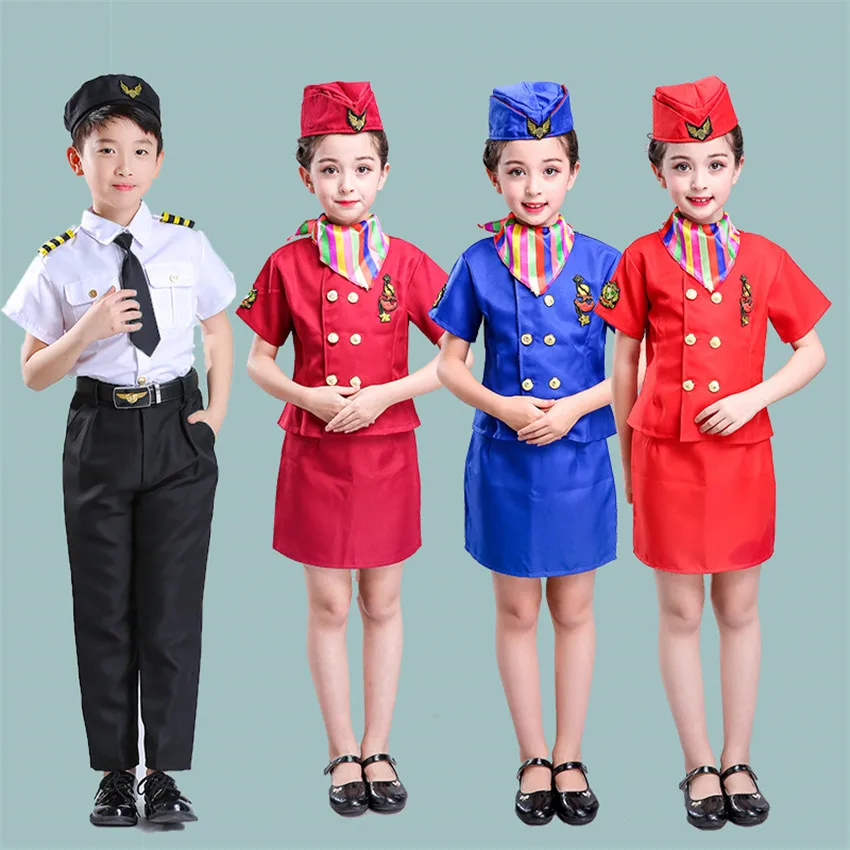 Captain Cosplay Children's Day Kids Costume Stewardess Pilot Uniform Air Force School Role Play for Girls Boy Flight Attendant
Captain Cosplay Children's Day Kids Costume Stewardess Pilot Uniform Air Force School Role Play for Girls Boy Flight Attendant