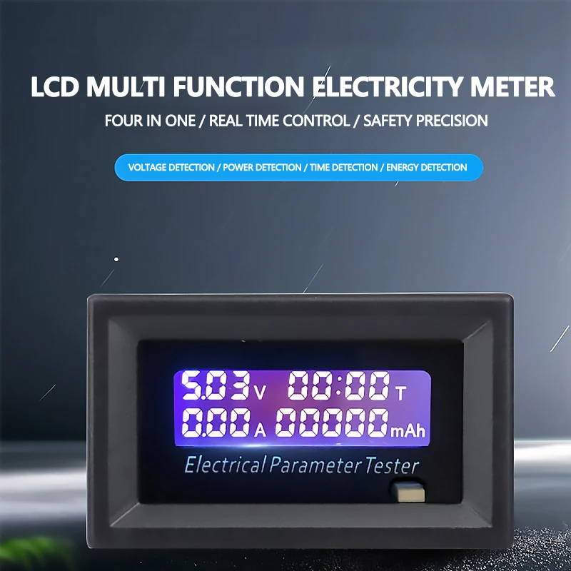 LCD multi-function electricity meter voltage current time energy detection Digital Time Energy Meter Multifunctional Tester
LCD multi-function electricity meter voltage current time energy detection Digital Time Energy Meter Multifunctional Tester