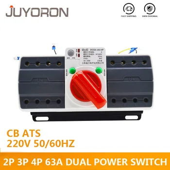 Dual Power Automatic Transfer Switch 2P 3P 4P 63A ATS Electrical Selector Switches Change Over Switch Factory Derect Sale
Dual Power Automatic Transfer Switch 2P 3P 4P 63A ATS Electrical Selector Switches Change Over Switch Factory Derect Sale