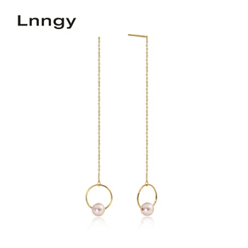 Lnngy 18K Yellow Gold Ear Line Hoop Earing Natural Freshwater White Pearl Drop Dangle Earrings Chain Earrings for Women Girl
Lnngy 18K Yellow Gold Ear Line Hoop Earing Natural Freshwater White Pearl Drop Dangle Earrings Chain Earrings for Women Girl