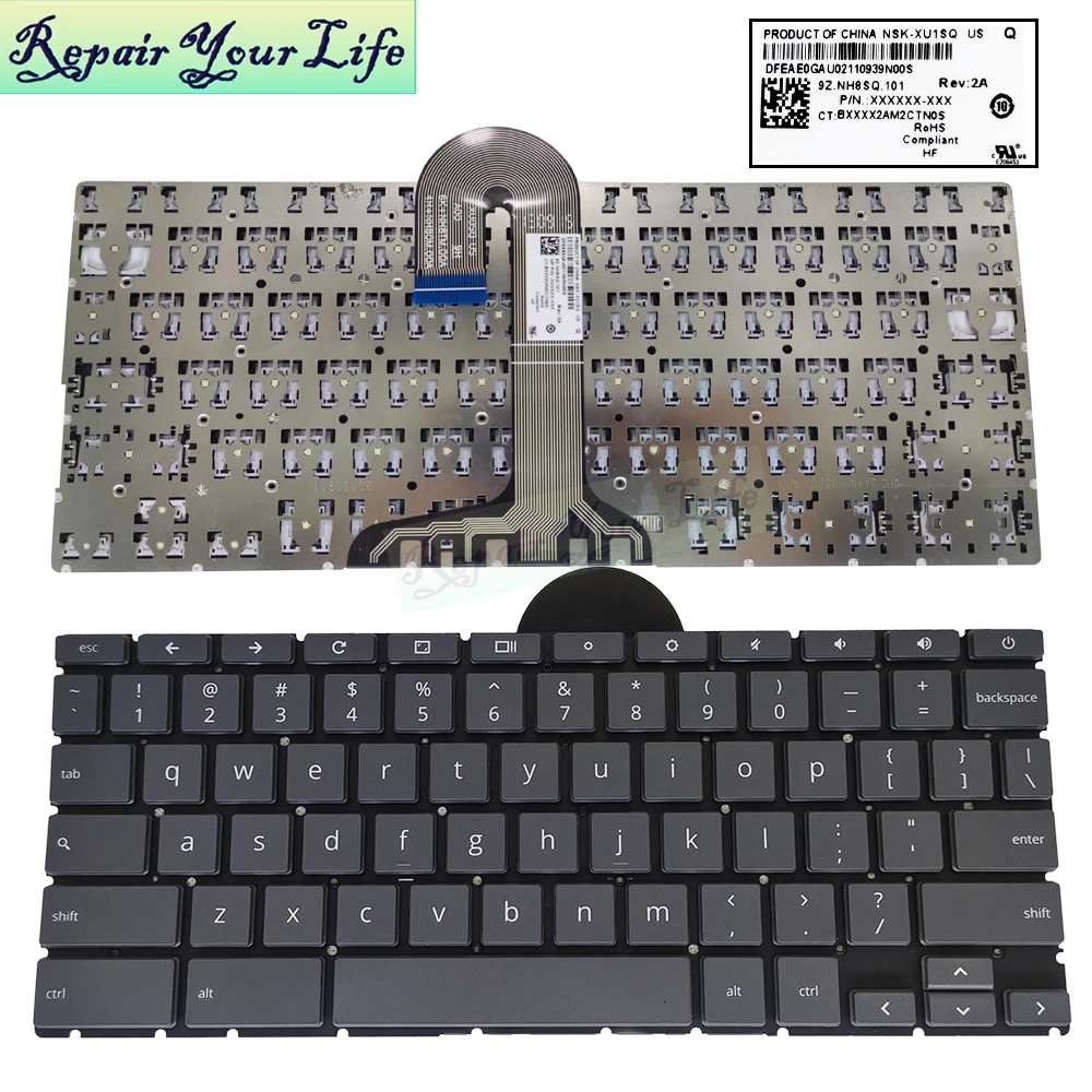 

English Laptop keyboard for HP Chromebook 9Z.NH8SQ.101 NSK-XU1SQ computers notebook keyboards US qwerty in stock new works Hot