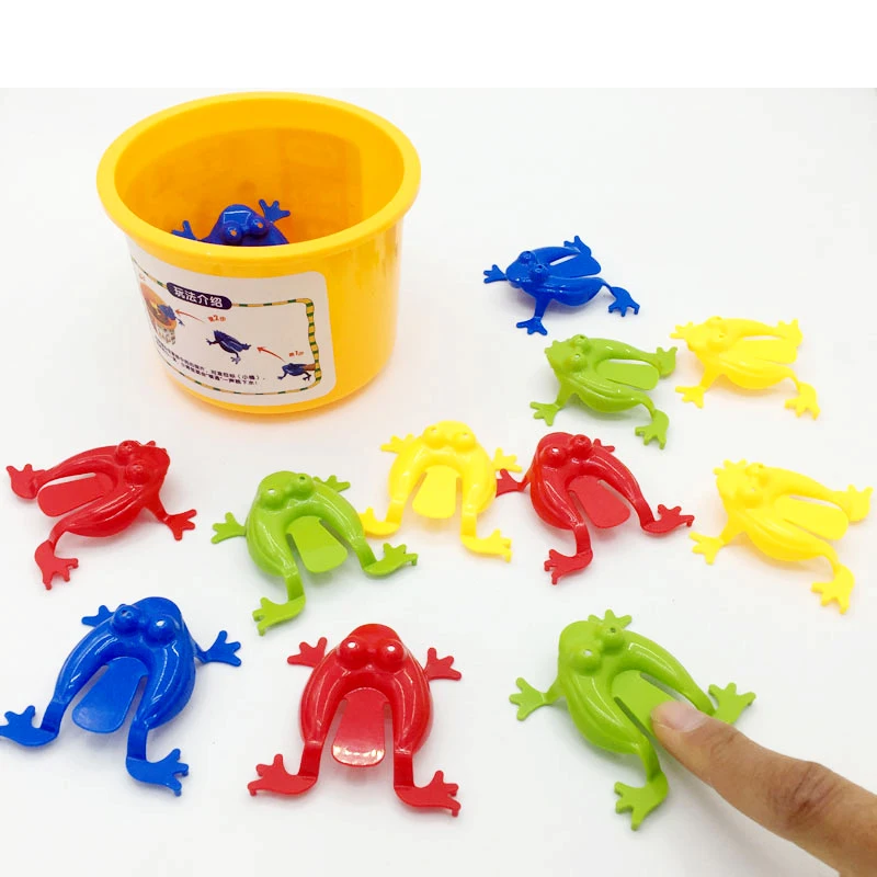 13 шт./лот пластиковая игрушка для животных прыгающие лягушки ABS детские