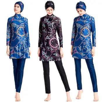 Women's Islamic Muslim Burkini Swim Costume Modest Swimwear Beach Swimming Hijab Arab Bathing Suits Printed 3PCS Suits Fashion
Women's Islamic Muslim Burkini Swim Costume Modest Swimwear Beach Swimming Hijab Arab Bathing Suits Printed 3PCS Suits Fashion
