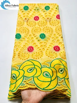 Newest African Dry Lace Fabric 5Yards Swiss Voile Lace Fabric In Swizerland With Stones And Embroidery For DIY Sewing JY25F95
Newest African Dry Lace Fabric 5Yards Swiss Voile Lace Fabric In Swizerland With Stones And Embroidery For DIY Sewing JY25F95