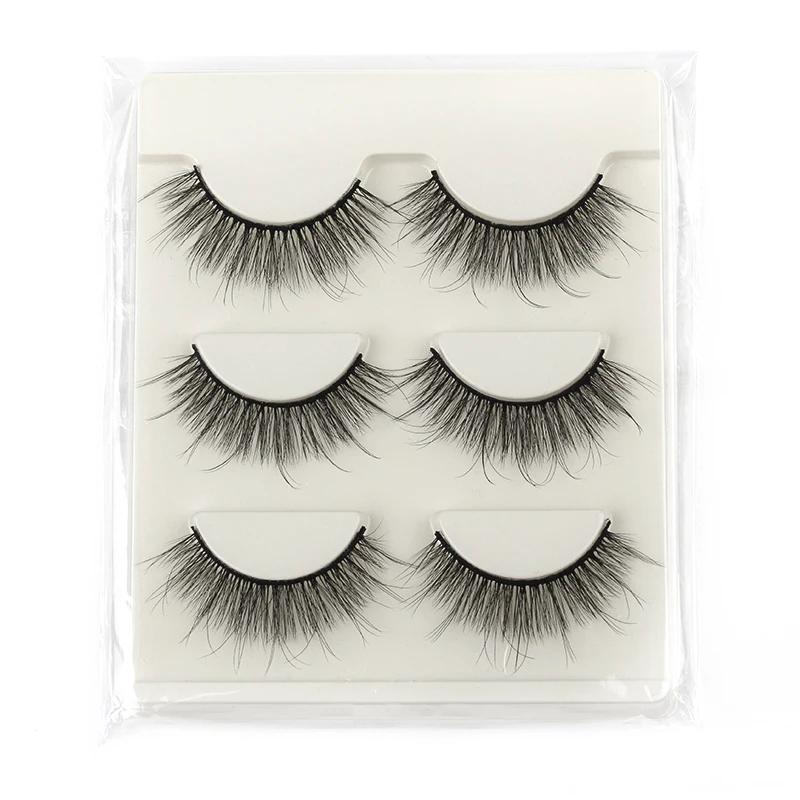 LANJINGLIN False Eyelashes 3 pairs 3D Mink Lashes Soft Natural Wispy Handmade Faux Mink Lashes Extension Makeup Kit Tool 25 H472de57b3fc74e1e9754334e838715bdP