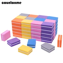 100pcs מיני פצירה 100/180 חד פעמי נייל חיץ בלוק ספוג נשים מניקור כלי לק UV ג 'ל סיד ongle סיטונאי(China)