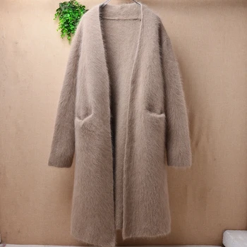 New fashion women long style angora rabbit fur hand knitwear sweater mujer coat jackets korean style hairy Cardigan
New fashion women long style angora rabbit fur hand knitwear sweater mujer coat jackets korean style hairy Cardigan