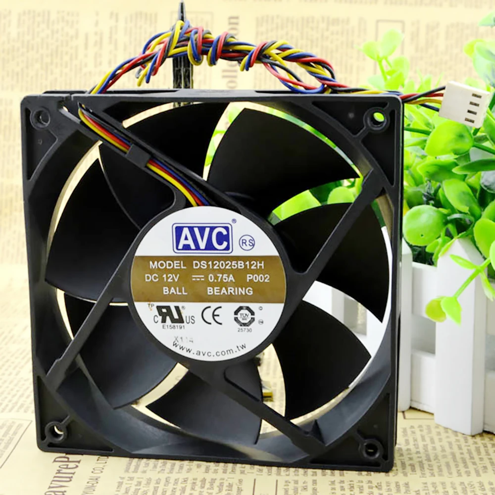 Для AVC DS12025B12H 120 мм 12 см 120x120x25 PWM вентилятор с высоким потоком воздуха 104 куб. М 4