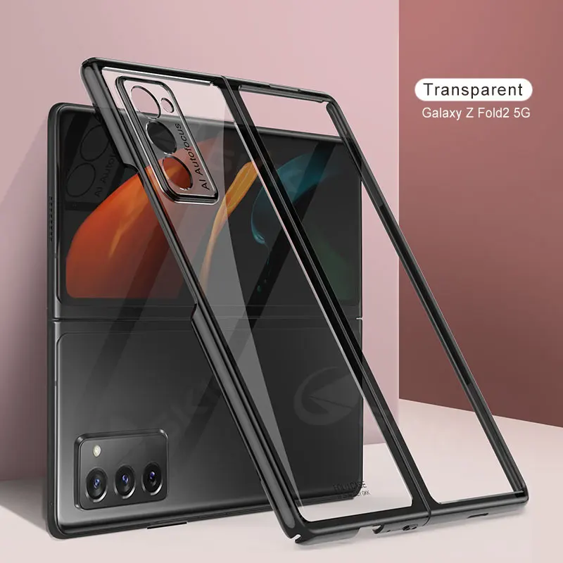 Роскошный Жесткий чехол GKK с покрытием для Samsung Galaxy Z Fold 2, прозрачный полноразмерный противоударный чехол для Samsung Z Fold 2 
Роскошный Жесткий чехол GKK с покрытием для Samsung Galaxy Z Fold 2, прозрачный полноразмерный противоударный чехол для Samsung Z Fold 2