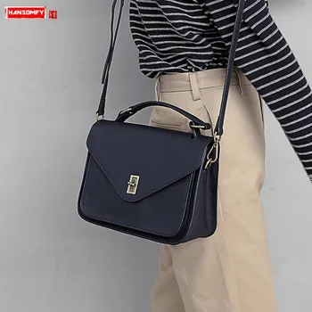 Leather Bag Women Handbag 2020 New Wild Simple Literary Lock Shoulder Portable Messenger Bag Female Leather Small Square Bags
Leather Bag Women Handbag 2020 New Wild Simple Literary Lock Shoulder Portable Messenger Bag Female Leather Small Square Bags
