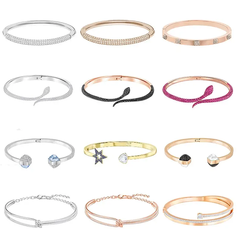 High Quality Swa Original Minimalist Inlaid Brick Fine Bracelet Square Pointed Smile Open Kinky Snake Star Crystal Bracelet
High Quality Swa Original Minimalist Inlaid Brick Fine Bracelet Square Pointed Smile Open Kinky Snake Star Crystal Bracelet