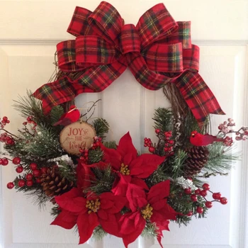 Christmas Door Hanging Decor Artificial Flower Wreath Ornament Xmas Tree Garland
Christmas Door Hanging Decor Artificial Flower Wreath Ornament Xmas Tree Garland