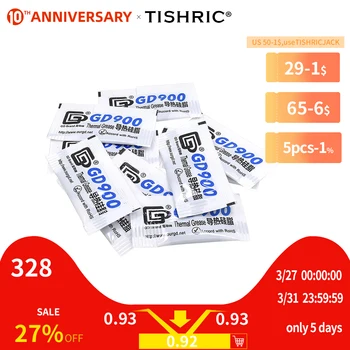 10PCS TISHRIC GD900 Thermal Grease Paste Silicone Compound Conductive CPU GPU Heatsink Plaster Glue Cooler for Processor 0.5G
10PCS TISHRIC GD900 Thermal Grease Paste Silicone Compound Conductive CPU GPU Heatsink Plaster Glue Cooler for Processor 0.5G