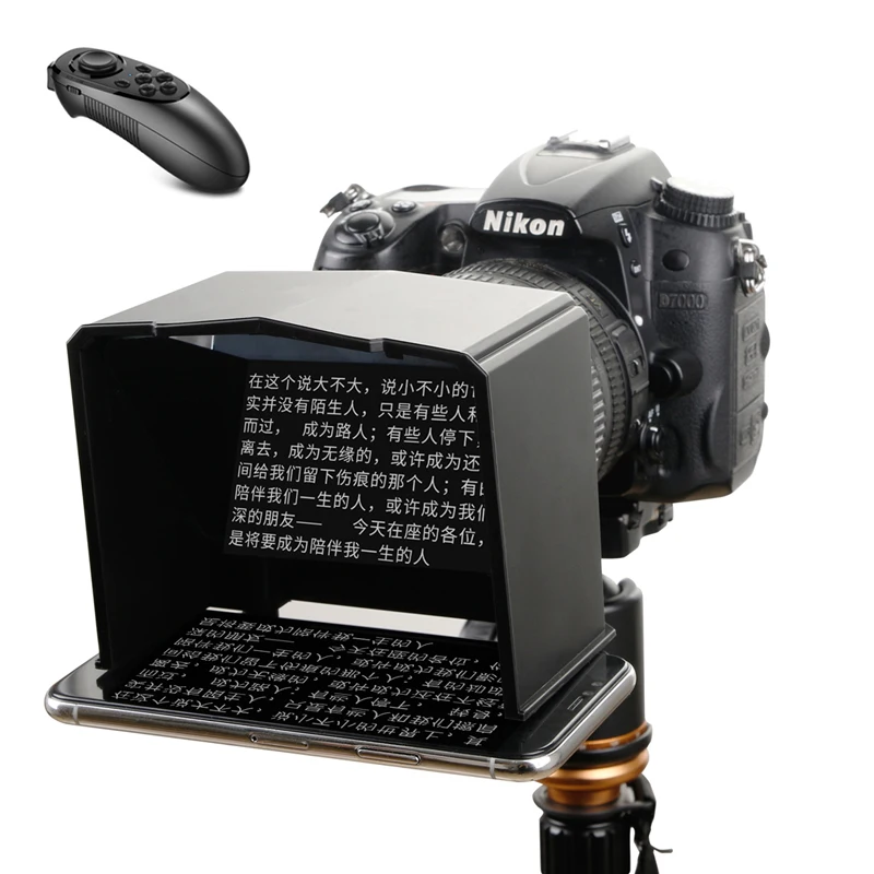 T1 Smartphone Teleprompter for Youtube Interview Video Live Prompter for Canon Nikon Sony DSLR Camera Teleprompter Youtuber set
T1 Smartphone Teleprompter for Youtube Interview Video Live Prompter for Canon Nikon Sony DSLR Camera Teleprompter Youtuber set
