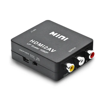 HDMI To AV Converter Scaler Adapter Composite Converter Box to RCA AV/CVSB L/R Video HD 1080P Mini HDMI2AV Support NTSC PAL
HDMI To AV Converter Scaler Adapter Composite Converter Box to RCA AV/CVSB L/R Video HD 1080P Mini HDMI2AV Support NTSC PAL