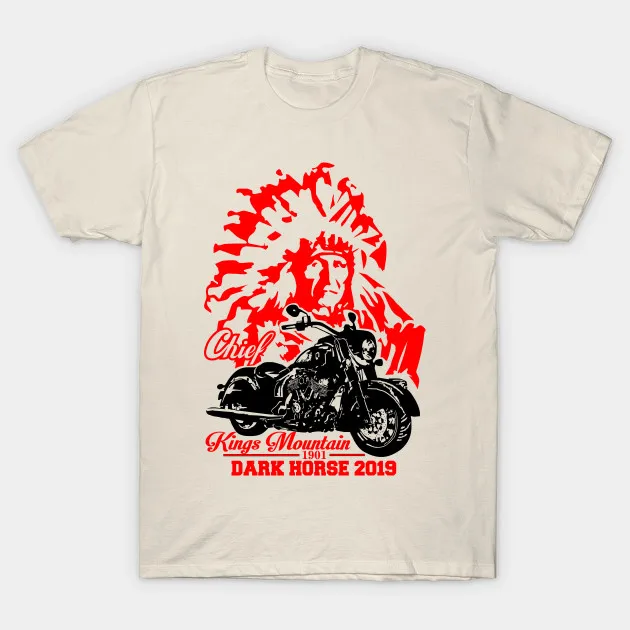 Фото Мужская футболка с индийской темной лошадью 2019 мотоциклетная - купить