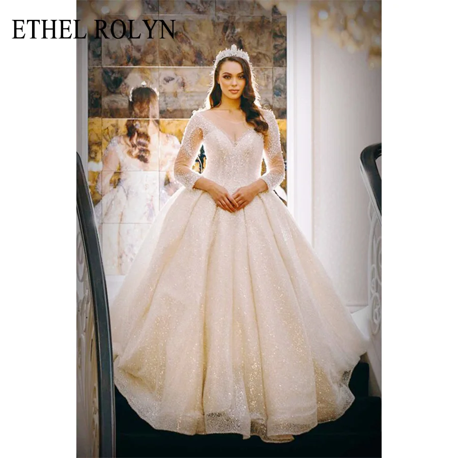 ETHEL ROLYN A-Line Wedding Dress 2022 Delicate Beading V-neck Long Sleeve Bride Backless Lace Up Vintage Princess Bridal Gown
ETHEL ROLYN A-Line Wedding Dress 2022 Delicate Beading V-neck Long Sleeve Bride Backless Lace Up Vintage Princess Bridal Gown